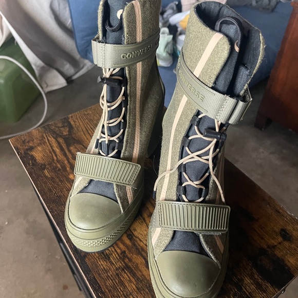 Converse All Star Lugged Platform Boots - Olive Green, Women’s Size 9 - Picture 2 of 4